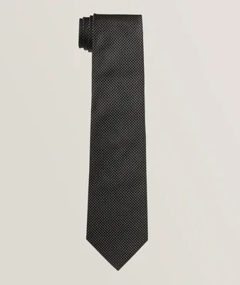Logo Pattern Silk Tie