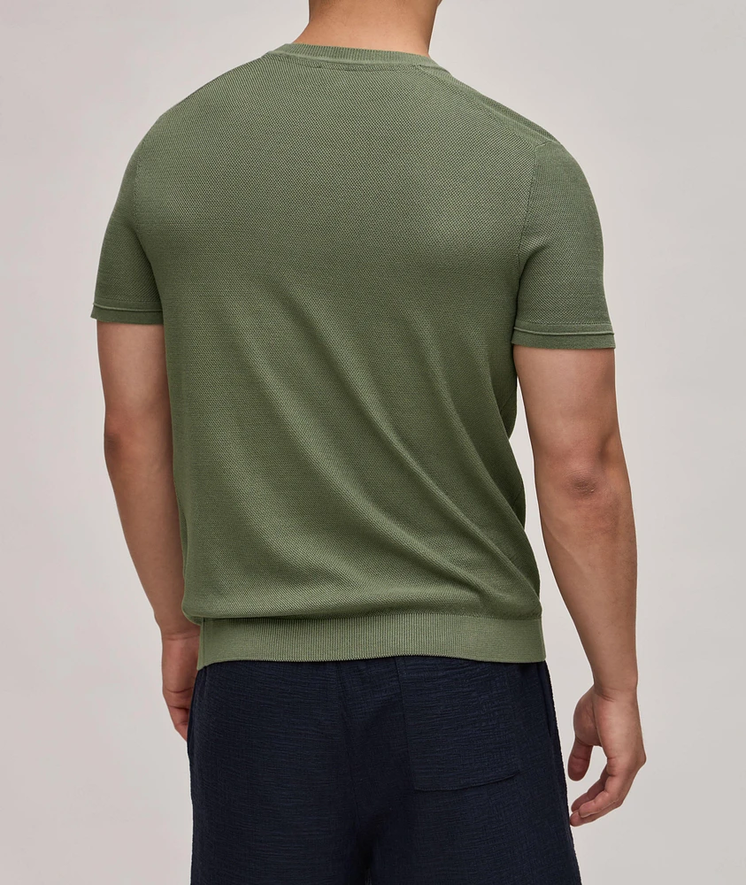 Valdrio Woven Textured Crewneck T-Shirt