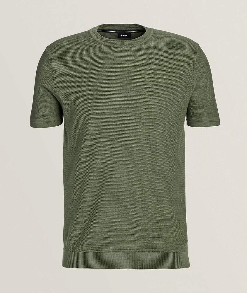 Valdrio Woven Textured Crewneck T-Shirt