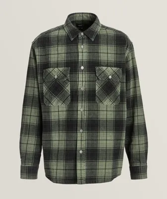 Overdyed Checked Flannel Overshirt