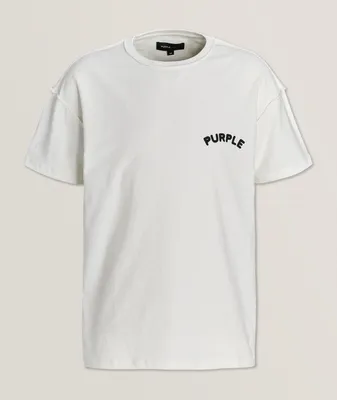 Dripping Paint Logo Cotton T-Shirt