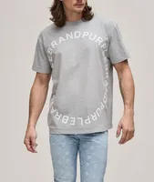 Circulating Distressed Logo Cotton T-Shirt
