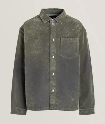 P034 Lived-in Effect Cotton Overshirt