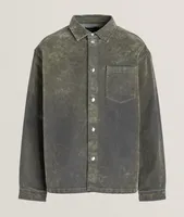 P034 Lived-in Effect Cotton Overshirt