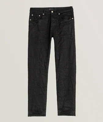 P005 Coated Worn-In Skinny Jeans