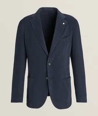 Garment-Dyed Cotton-Cashmere Sport Jacket