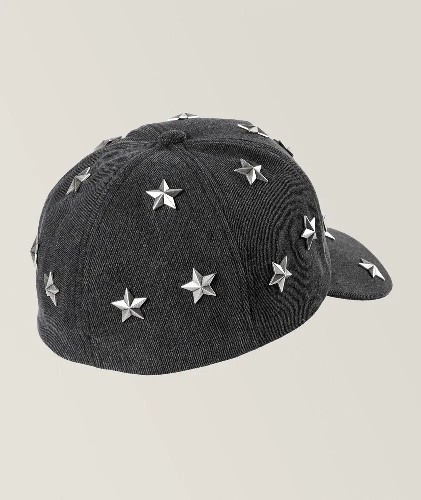 Embellished Stars Denim Baseball Cap
