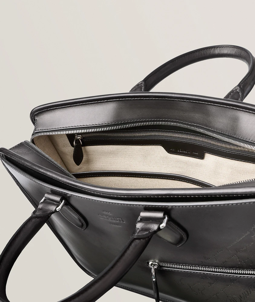 Un Jour Leather Scritto Briefcase