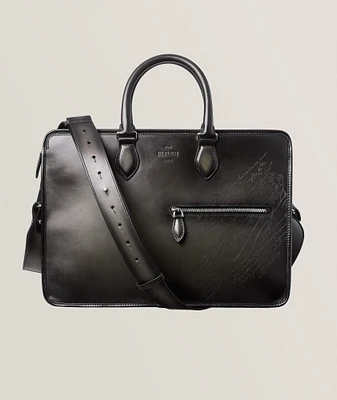 Un Jour Leather Scritto Briefcase