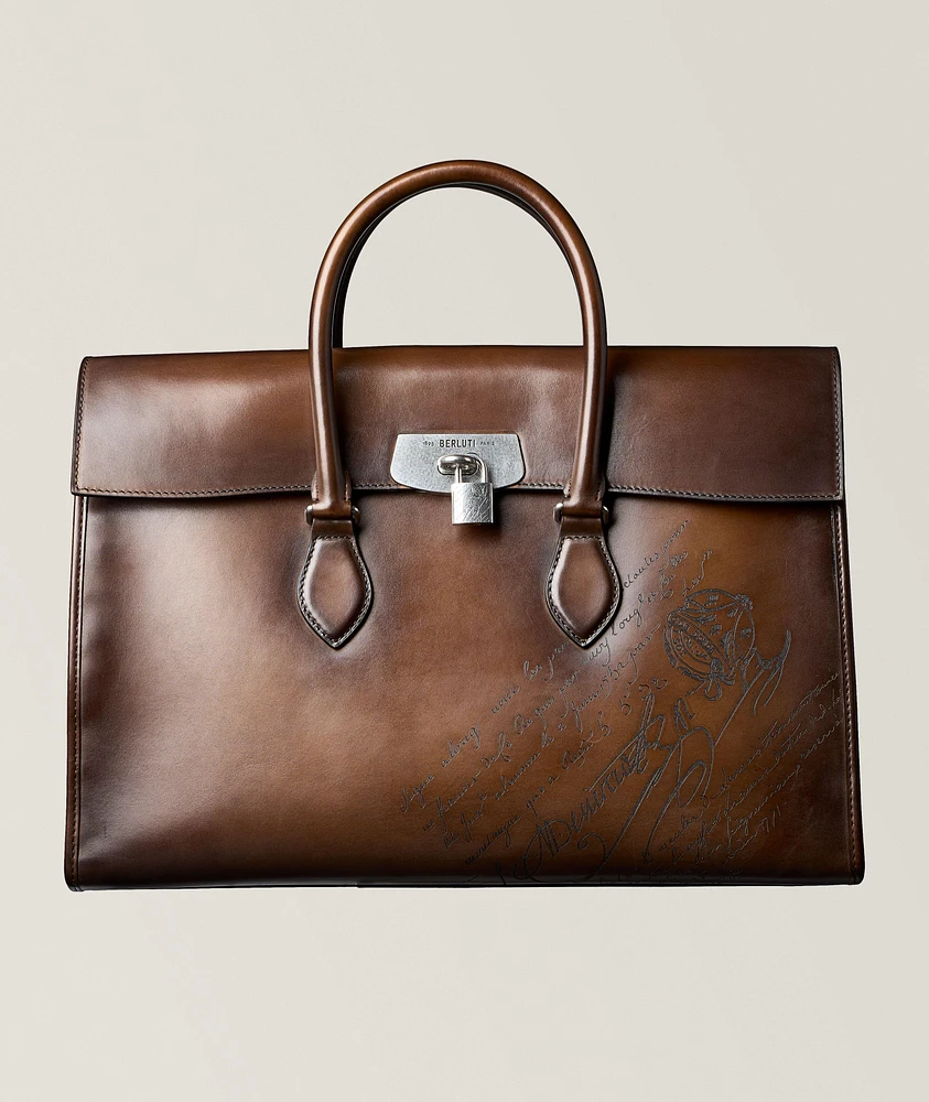 E'Mio Scritto Leather Briefcase