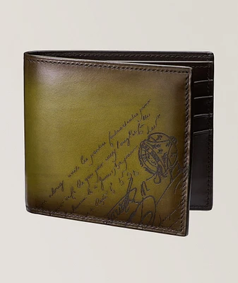 Makore Scritto Leather Bifold Wallet