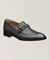 B Volute Grained Leather Loafers