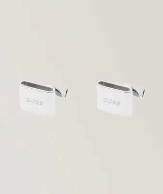 Loop Logo Plaque Square Cufflinks