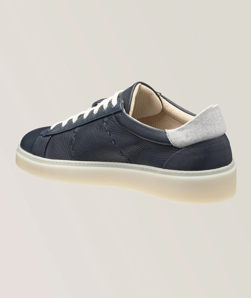 Pick Stitched Leather Sneakers