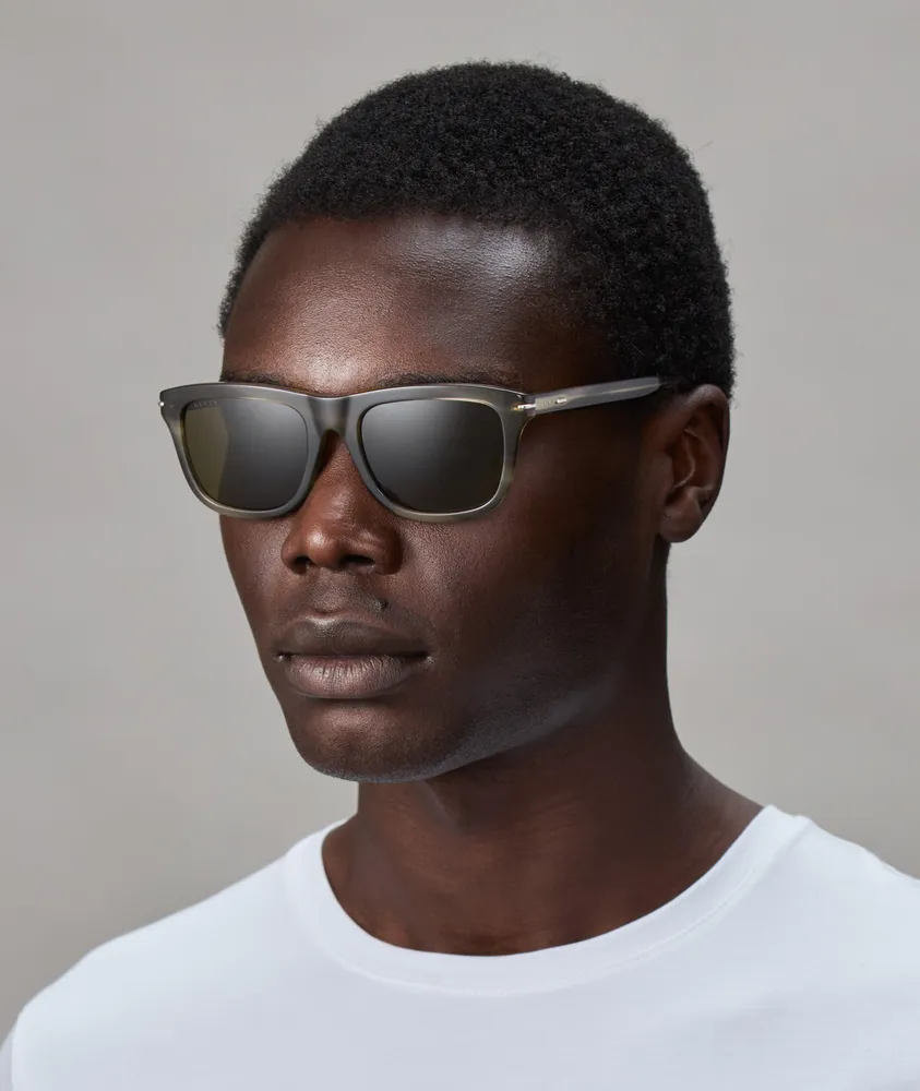 Rectangle Frame Acetate Sunglasses