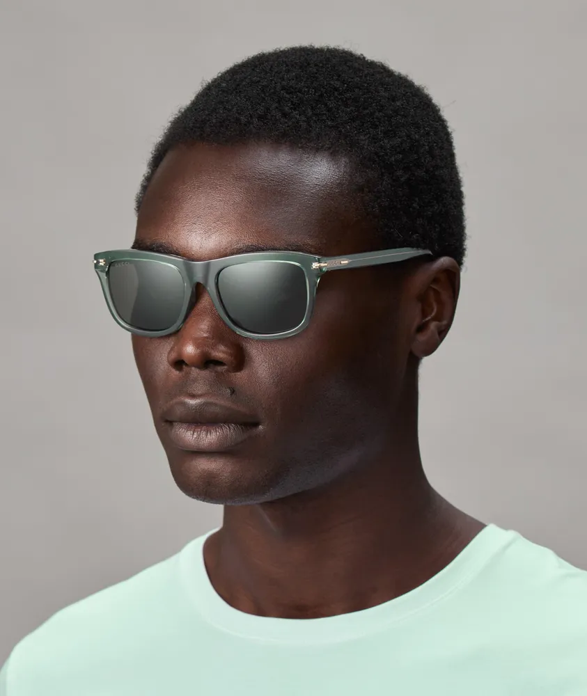 Rectangle Frame Acetate Sunglasses