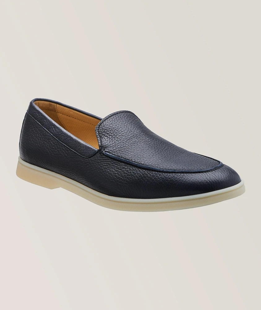 Panarea Vintage Deerskin Pebbled Leather Loafers