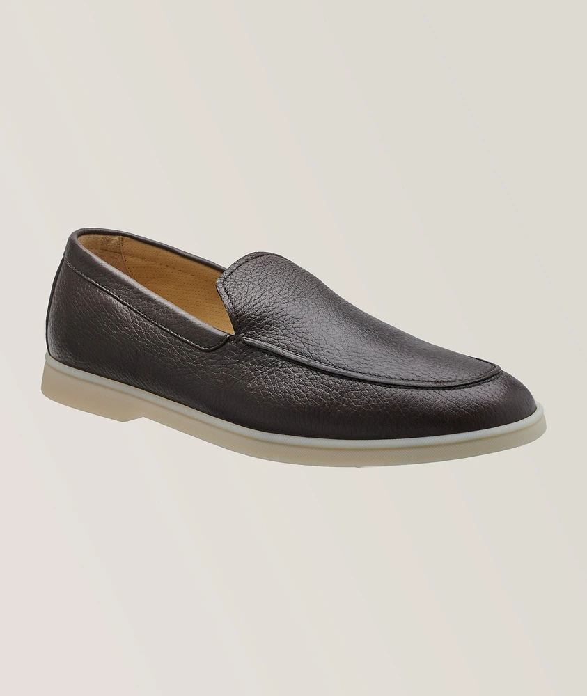 Panarea Pebbled Deerskin Leather Loafers