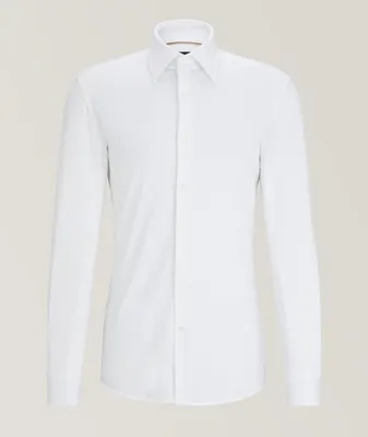 Structured Stretch Cotton-Blend Dress Shirt