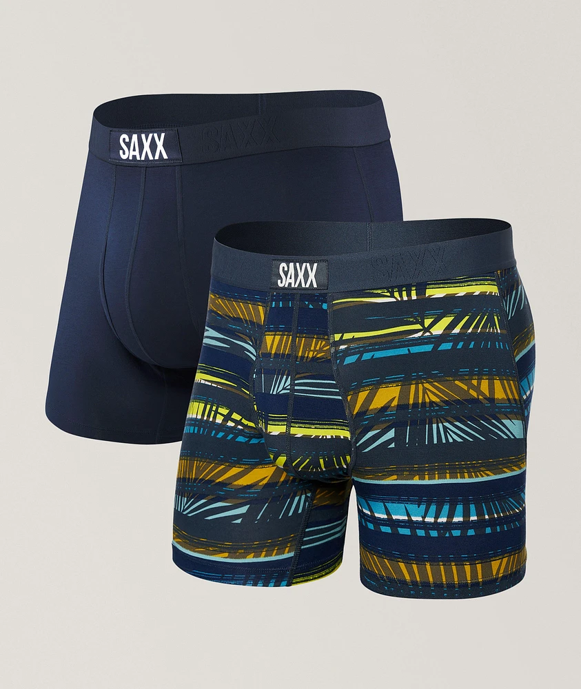 2-Pack Ultra Stripe & Solid Boxer Briefs