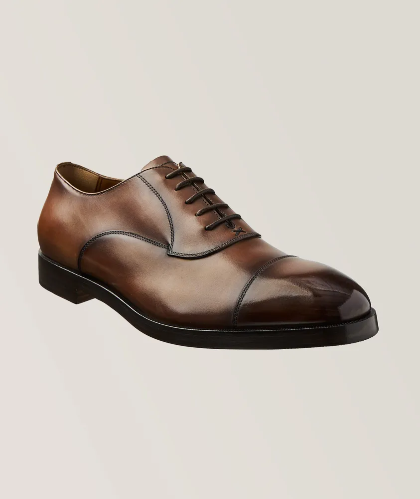 Torino Burnished Leather Cap Toe Oxfords