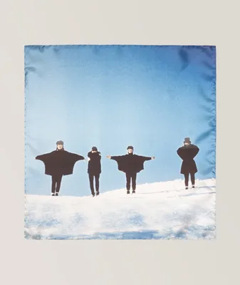 The Beatles Collection On the Snow Silk Pocket Square