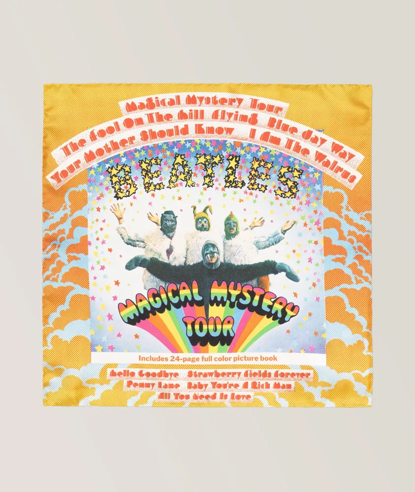 The Beatles Collection Magical Mystery Tour Silk Pocket Square