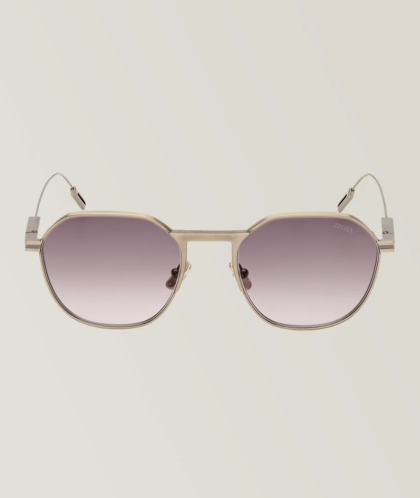 Gradient Roviex Rounded Lens Sunglasses