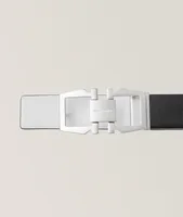 Reversible Polished Leather Pin-Buckle Belt