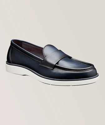 Detroit Brushed Leather Banded Loafers