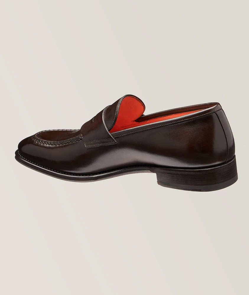 Duke Burnished Leather Penny Loafers