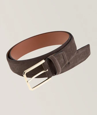 Square Buckle Suede Belt