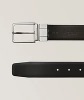 Adjustable & Reversible Square Buckle Leather Belt