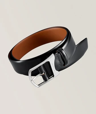 Asymmetric Buckle Genuine Leather Belt