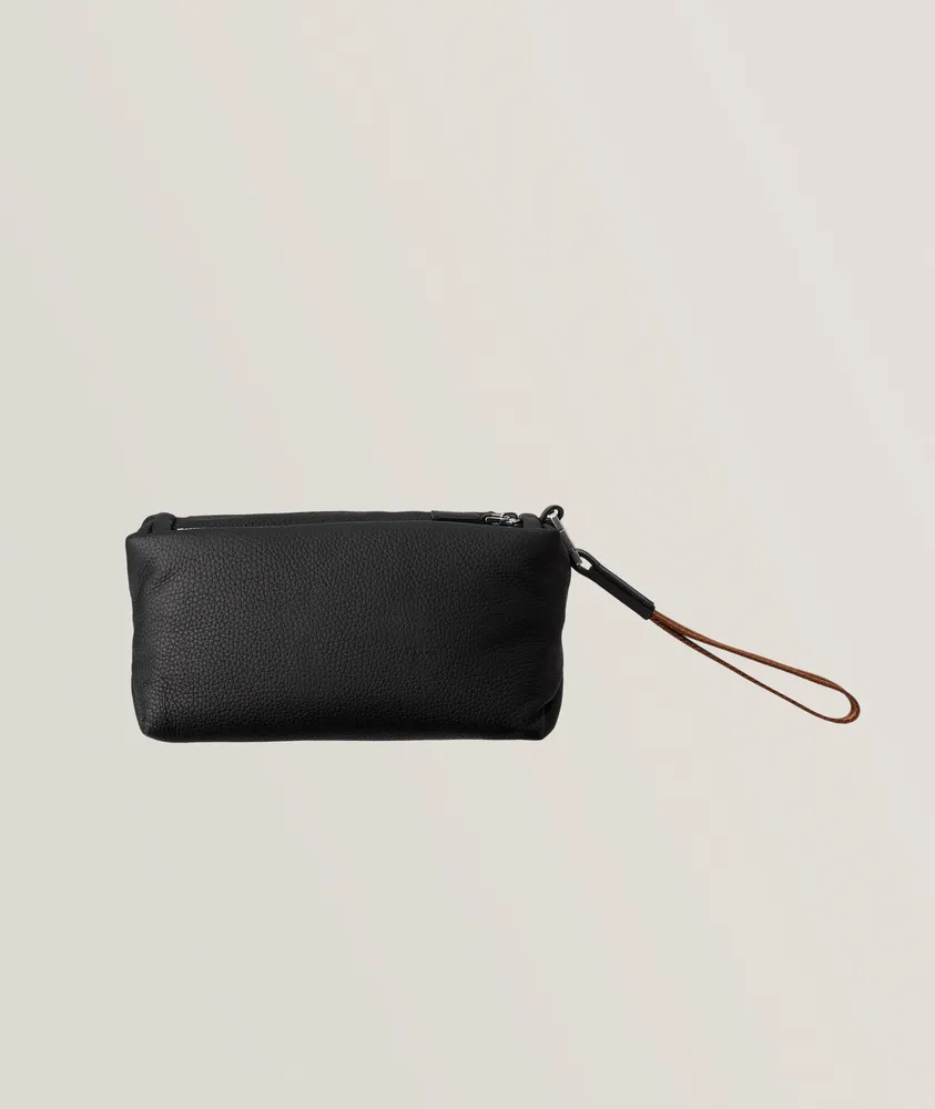 Leisure Lux Collection Deerskin Leather Toiletry Bag 