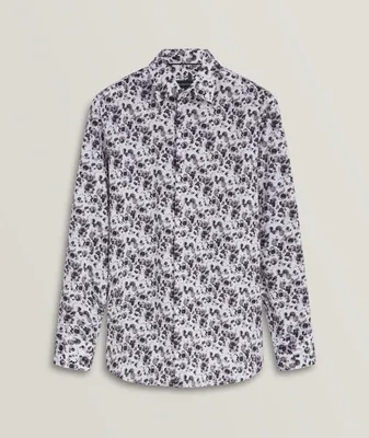 Julian Bubbles Pattern Stretch-Cotton Sport Shirt
