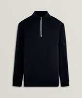 Solid Quarter Zip Cotton Pullover