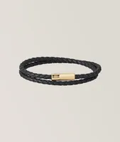Pop Rigato Double Wrap Leather Bracelet