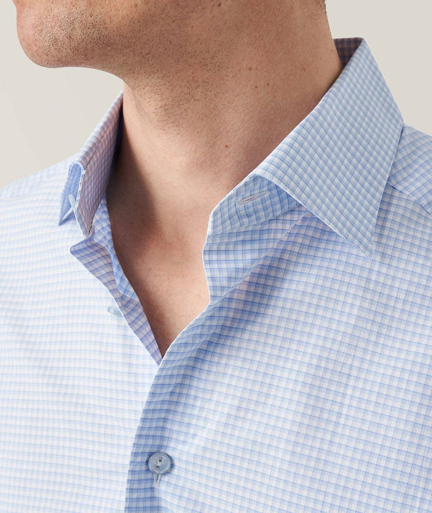 Elevated Collection Check Poplin Dress Shirt