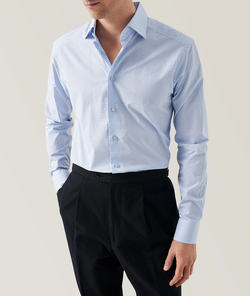 Elevated Collection Check Poplin Dress Shirt