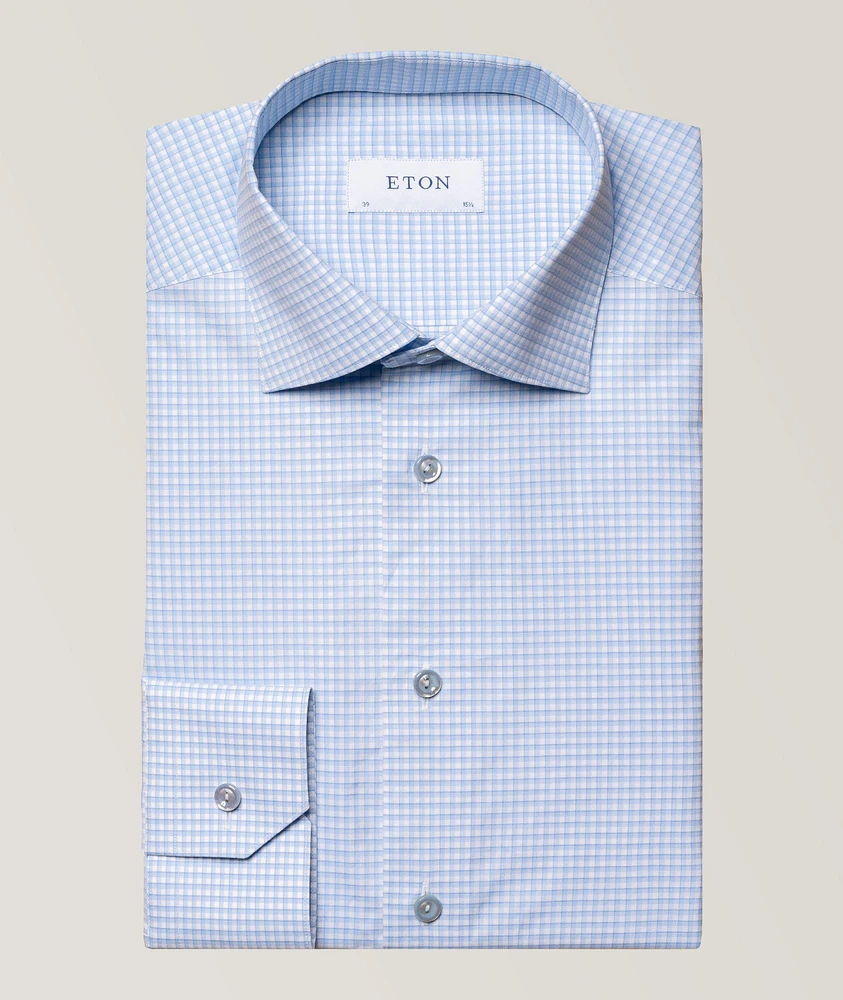 Elevated Collection Check Poplin Dress Shirt