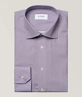 Micro Print Signature Poplin Dress Shirt