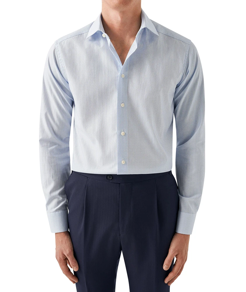 Geometric Weave Twill Dress Shirt