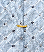 Checked Silk Linen Tie