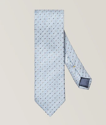 Checked Silk Linen Tie