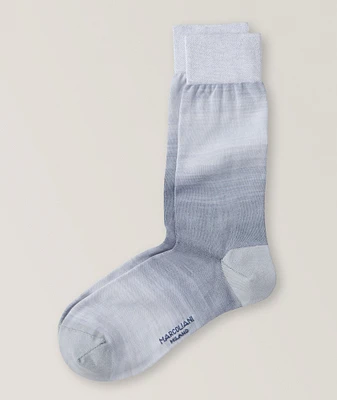 Aquarelle Collection Shaded Ombre Pima Cotton-Nylon Socks