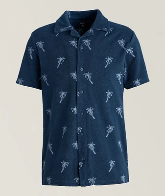 Anton Palm Tree Cotton-Blend Camp Shirt