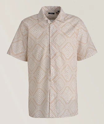 Malibu Geometric Cotton Camp Shirt