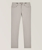 Pipe Two-Tone Textured Stretch-Fabric Pants