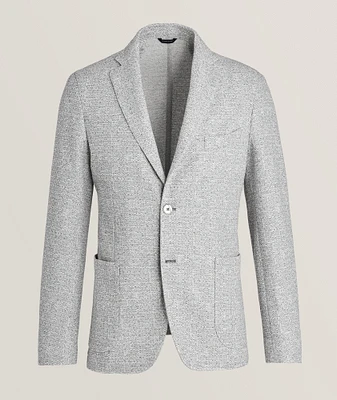 Mélange Blended Fabric Sport Jacket